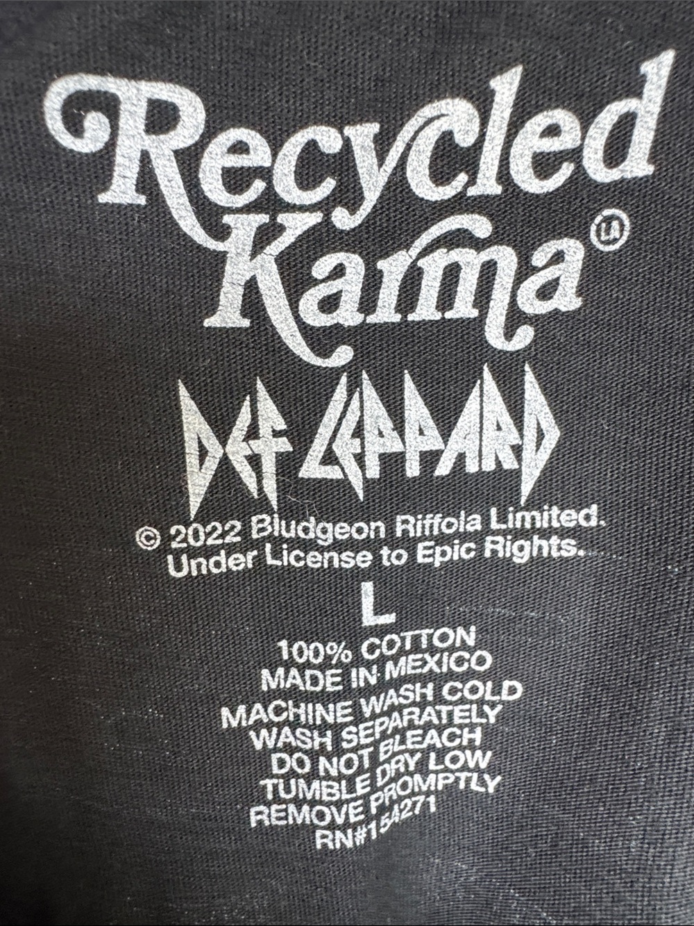 Recycled Karma Black Def Leppard Graphic Tee - Picture 3 of 4